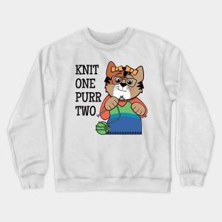 Knit One Purr Two Cat Crewneck Sweatshirt